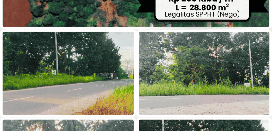 DIJUAL TANAH (± 2,8 HA) Jl. PUNAS MERANTI (ARAH PLTMG GN. SERIANG) – BULUNGAN – KALTARA
