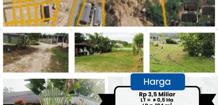 DIJUAL TANAH DAN RUMAH Jl. AKI BALAK (SAMPING PERUM MANDIRI REGENCY DAN 613 RJA) – TARAKAN – KALTARA