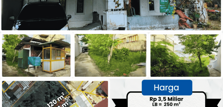 DIJUAL TANAH DAN RUMAH Jl. SLAMET RIADI (KP. BUGIS PINGGIR JALAN RAYA) – TARAKAN – KALTARA