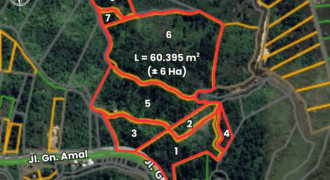 DIJUAL TANAH (± 6 HA) Jl. GN. AMAL (KAMPUNG ENAM)- TARAKAN – KALTARA